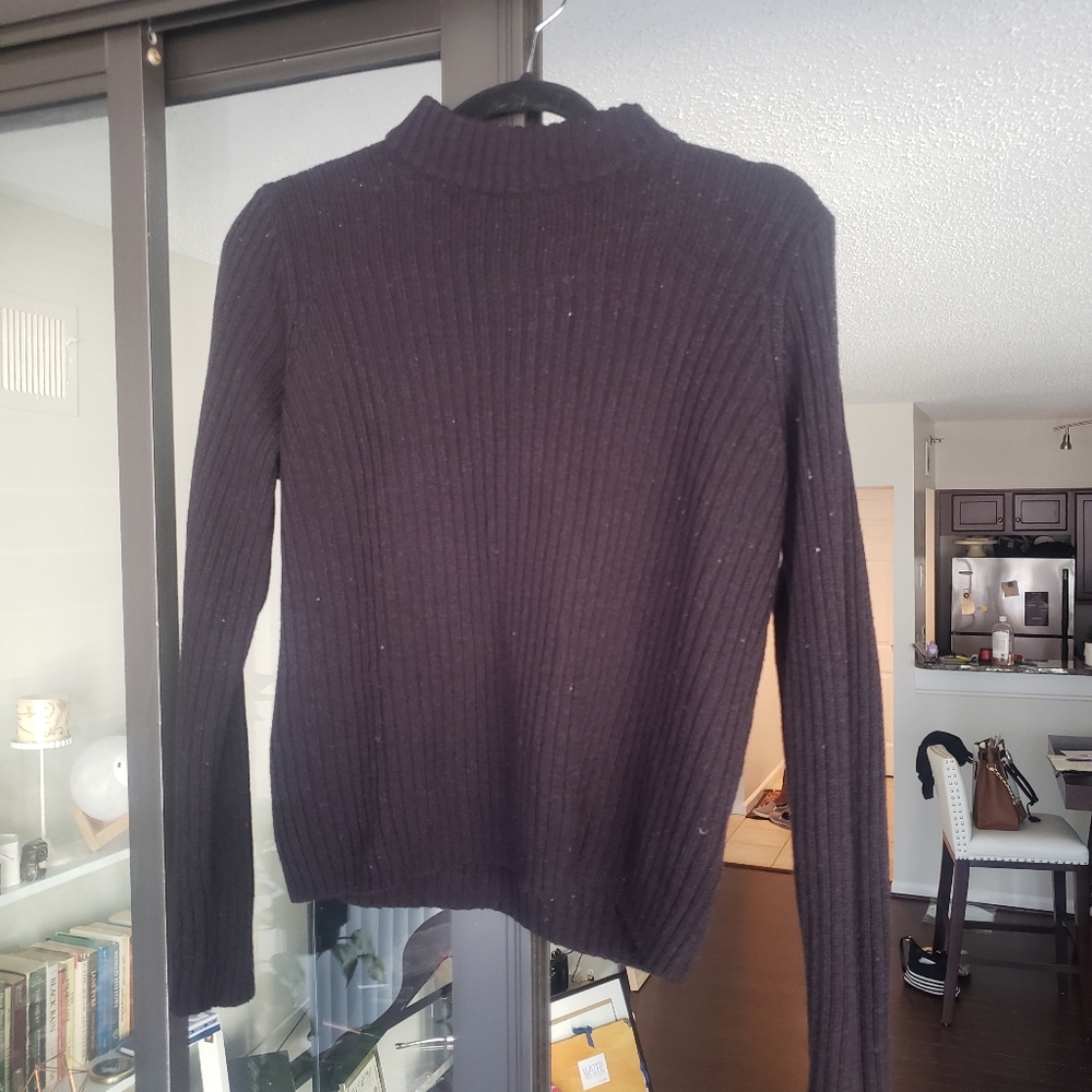 Mockneck Ribbed Sweater